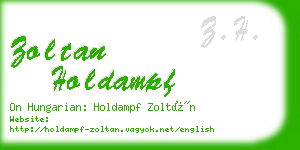 zoltan holdampf business card